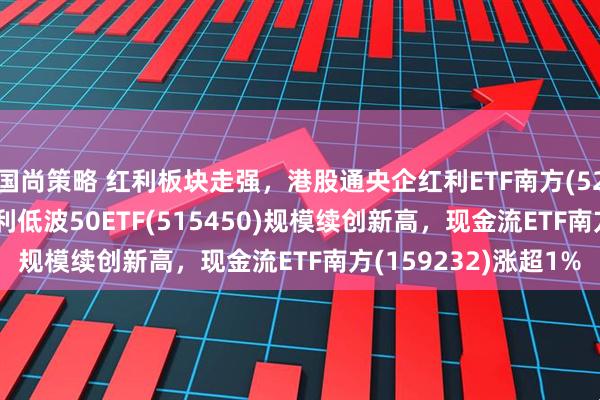 国尚策略 红利板块走强，港股通央企红利ETF南方(520660)涨近2%，红利低波50ETF(515450)规模续创新高，现金流ETF南方(159232)涨超1%
