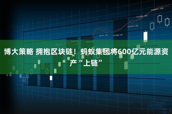 博大策略 拥抱区块链！蚂蚁集团将600亿元能源资产“上链”